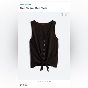 Sanctuary Tied To You Knit Tank, XL